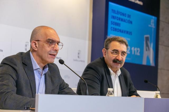 Juan Camacho y Jesús Fernández Sanz  en la rueda de prensa.