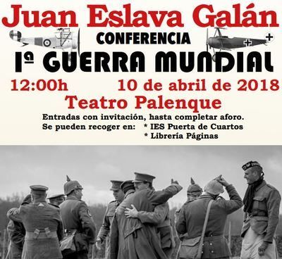 Conferencia de Juan Eslava Galán sobre la Iª Guerra Mundial en Talavera