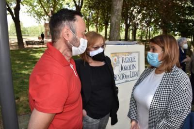 Tita García recuerda a Joaquín Benito de Lucas tras la inauguración de su parque