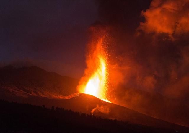 Volcán de Cumbre Vieja en La Palma 