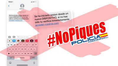 Alerta de la Policía: si recibes este SMS no abras el enlace