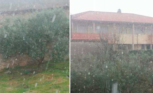 La nieve da la bienvenida a la primavera en la comarca de Talavera (VIDEOS)