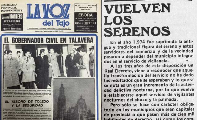 Hace 40 años..., la figura del sereno, el gobernador civil ¿Lo recuerdan?