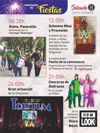 Día grande de fiestas patronales de Talavera la Nueva