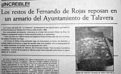 Hace 40 años... los restos de Fernando de Rojas, el concierto de 'Las Acuario'... ¿Lo Recuerdan?