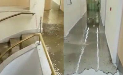 Una tromba de agua inunda el hospital de Toledo (VÍDEOS)