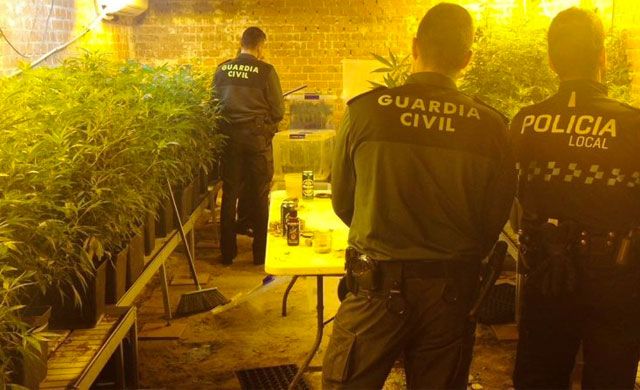 Dos detenidos por tener en un garaje casi 3.000 plantas de marihuana