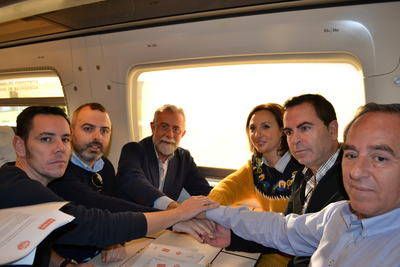 Talavera muestra “unidad de acción” con el ‘Pacto Social por el Ferrocarril’ y traslada sus peticiones a Madrid