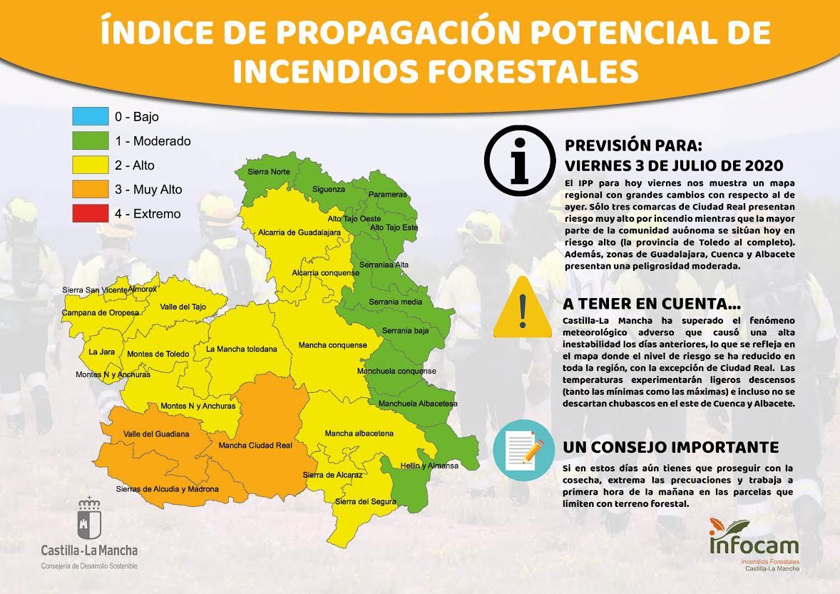 Actualidad Talavera Y Su Comarca En Riesgo Alto Por Peligro De Incendios Forestales La Voz Del Tajo