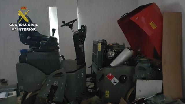 La Guardia Civil halló en el interior de una vivienda tres máquinas de obra valoradas en 30.000 €