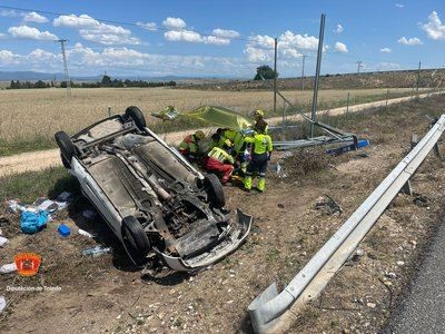 Dos heridos tras un accidente en la A-5