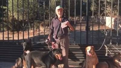 El emotivo mensaje de Santiago, un anciano enfermo, que busca un hogar para sus perros (VÍDEO)