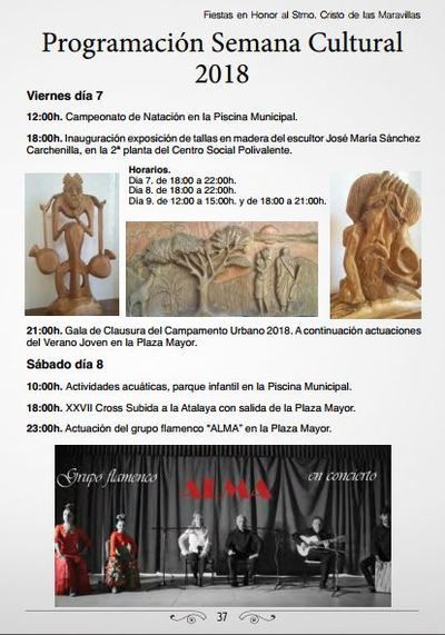 Activa Semana Cultural en Segurilla del 7 al 12 de septiembre