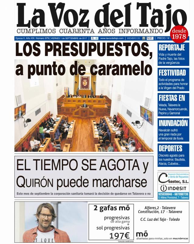 Portada septiembre | Los presupuestos 'a punto de caramelo'- y el tiempo se agota, Quirón puede marcharse-