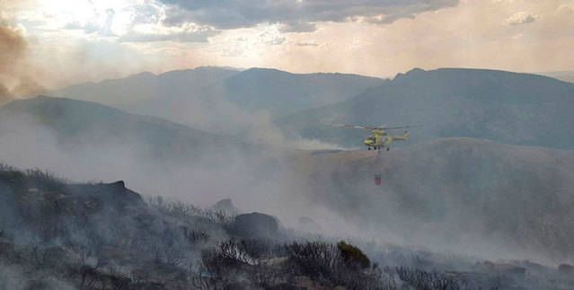 Dos incendios en Serranillos y uno en Pedro Bernardo por rayos