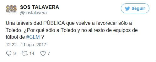 Tweet de la Organización