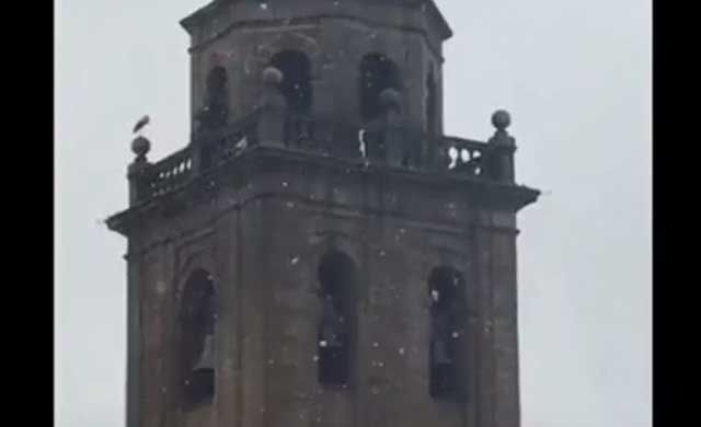 La nieve hace acto de presencia en Talavera de la Reina