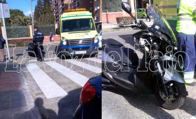 Un herido en un choque entre un ciclomotor y un turismo en Talavera