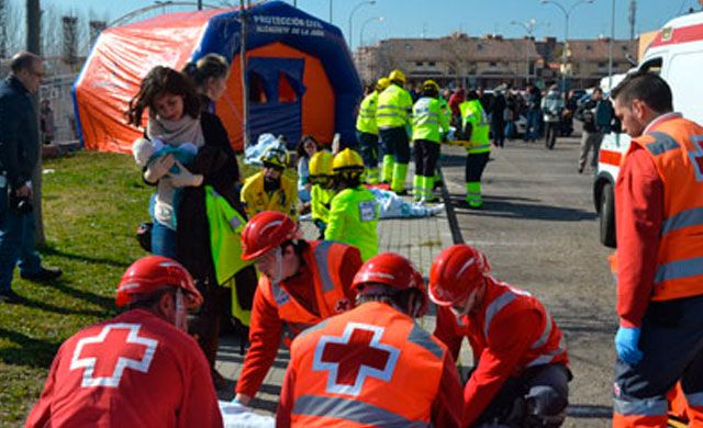 Talavera acoge un simulacro de incendio con múltiples heridos