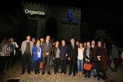 Talavera resplandece durante la proyección del vídeo mapping dedicado al 40 Aniversario de la Constitución