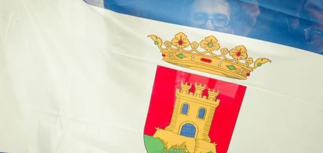 Bandera de Talavera en la manifestación del 11 de noviembre de 2017 