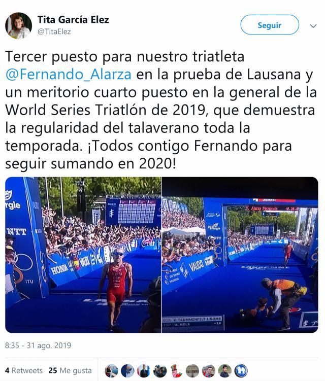 La felicitación de la alcaldesa.