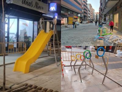 Sorpresa en Talavera por la instalación de toboganes y juegos de realidad aumentada