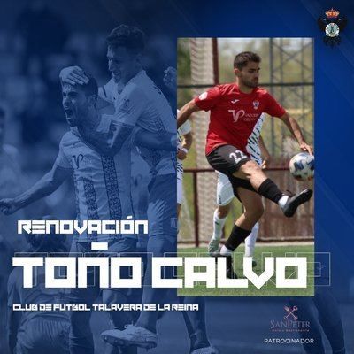 El CF Talavera confirma la renovación de Toño Calvo