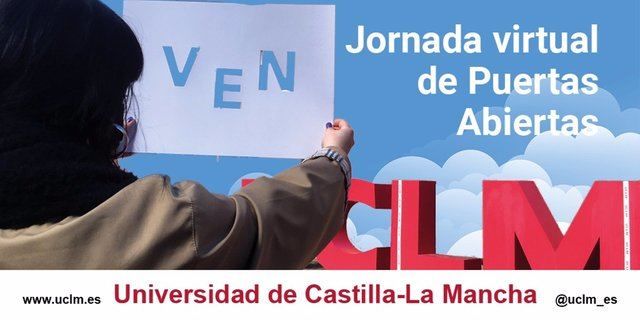 Cartel de la Jornada Virtual de Puertas Abiertas de la UCLM