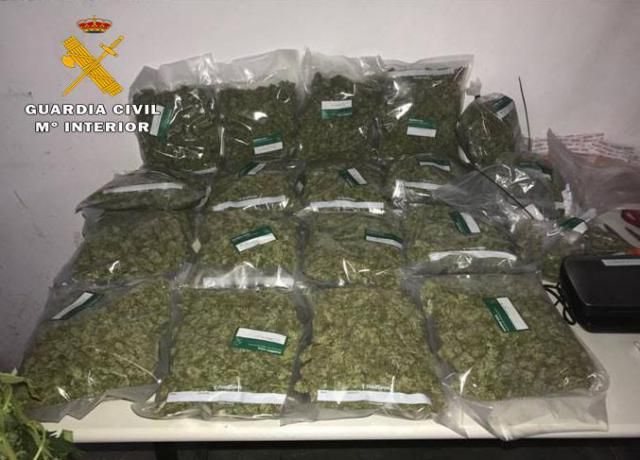 Cuatro detenidos y más de ocho kilos de marihuana incautada en Villarrobledo