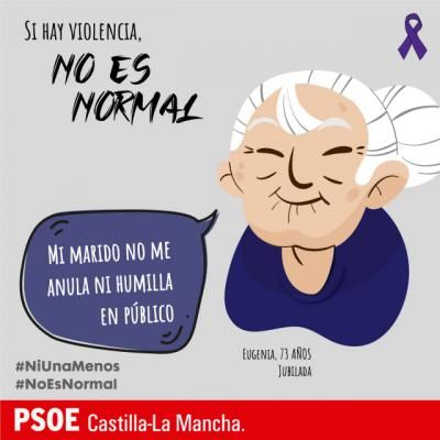 EL PSOE regional reafirma su compromiso contra la violencia machista con la campaña #noesnormal