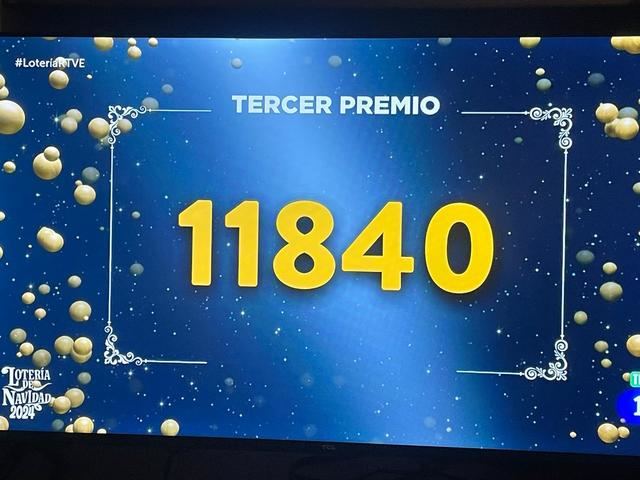 11.840, este es el número agraciado con el tercer premio