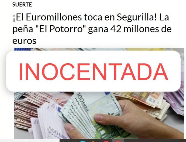 Inocentada: La peña 'El Potorro' no ha ganado 42 millones de euros