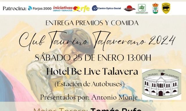 El arte y la tradición se dan cita en Talavera: Gran entrega de Premios del Club Taurino